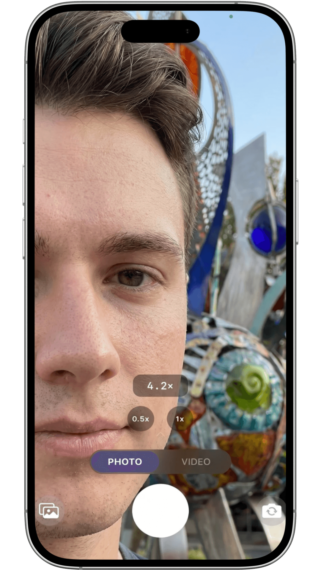 Front Camera Zoom in the 2Shot app